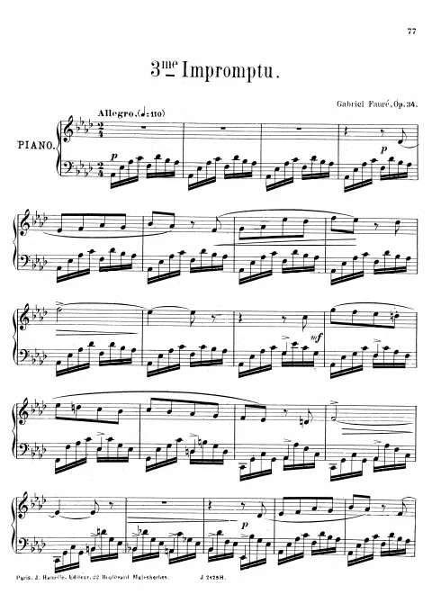 First page of Impromptu No. 3