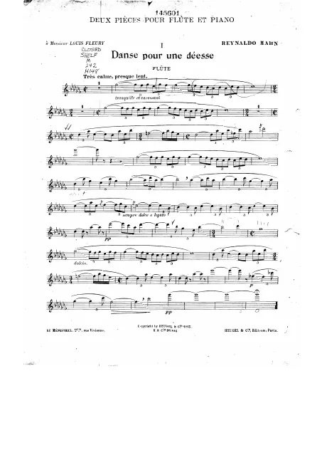 First page of 2 Pièces pour flûte et piano