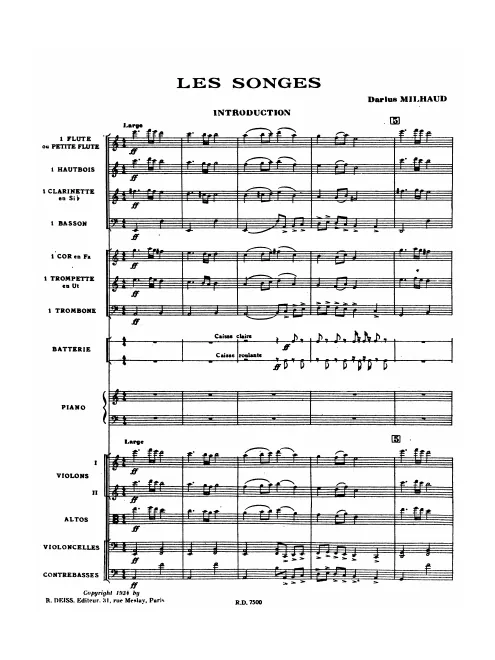 First page of Les songes