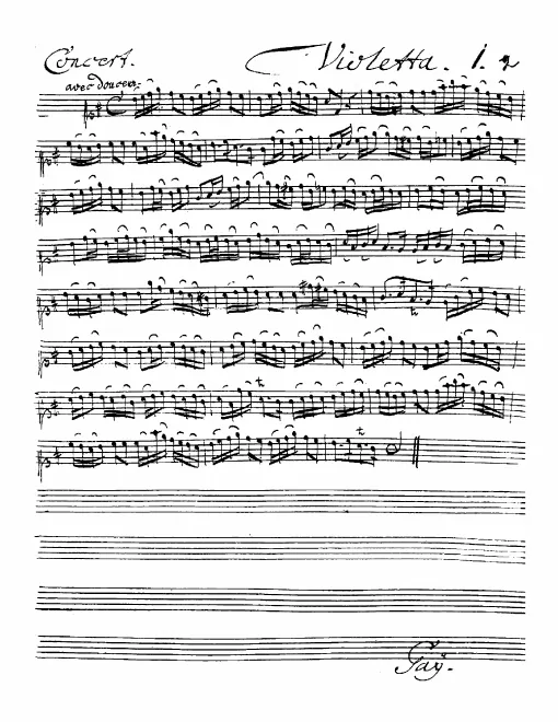 First page of Concerto for 2 Violas