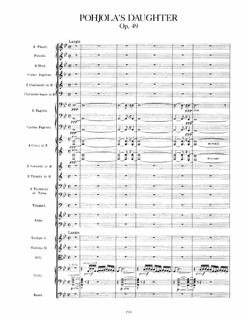 First page of Pohjolan tytär ; Pohjola's Daughter