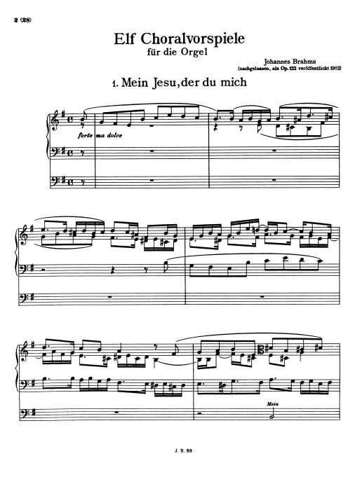 First page of 11 Chorale Preludes