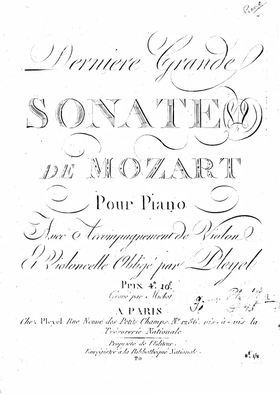 First page of Piano Sonata No.20 in C minor