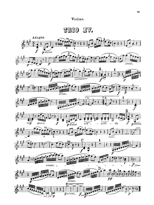 First page of Piano Trio in A major