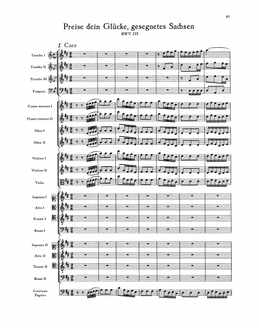First page of Preise dein Glücke, gesegnetes Sachsen