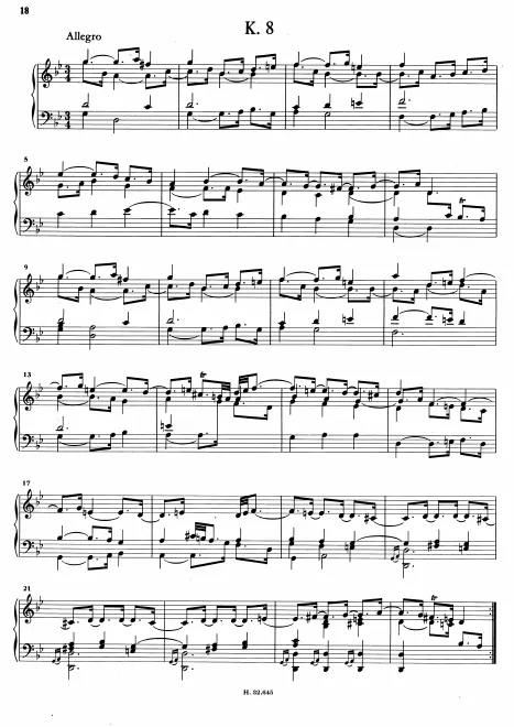 First page of Keyboard Sonata in G minor