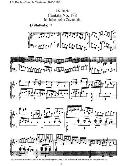 First page of Ich habe meine Zuversicht