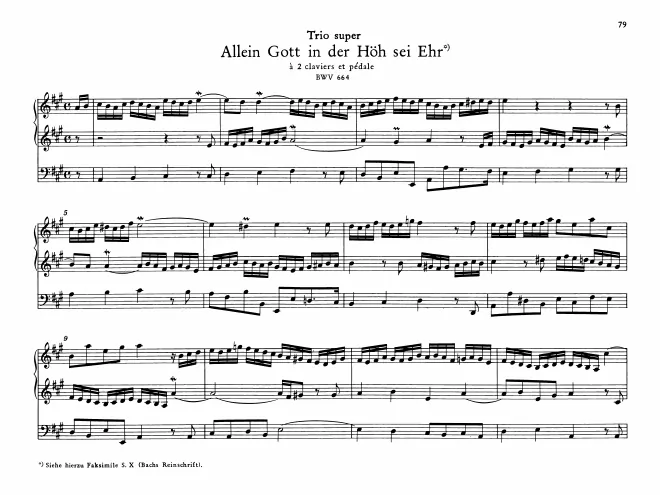 First page of Trio super 'Allein Gott in der Höh sei Ehr'