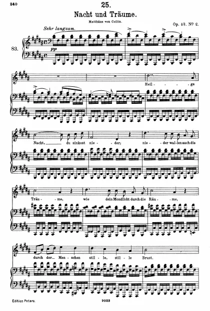 First page of Nacht und Träume
