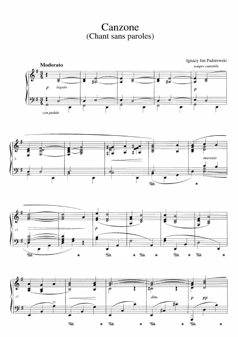 First page of Canzone