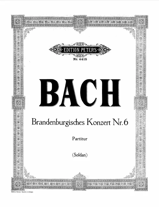 First page of Brandenburg Concerto No.6