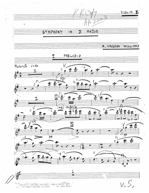 First page of Symphony No.5 in D major