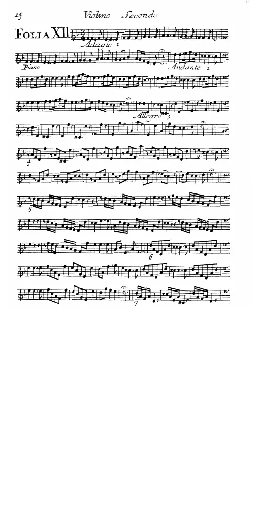 First page of Trio Sonata in D minor