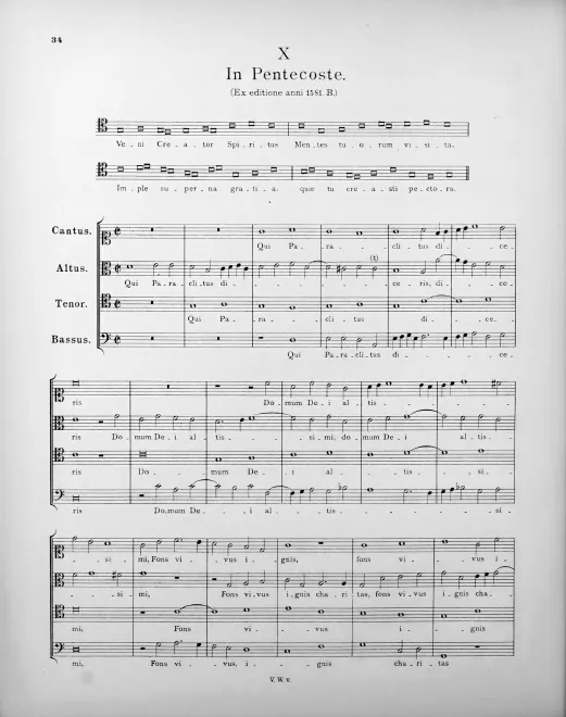 First page of Veni Creator Spiritus