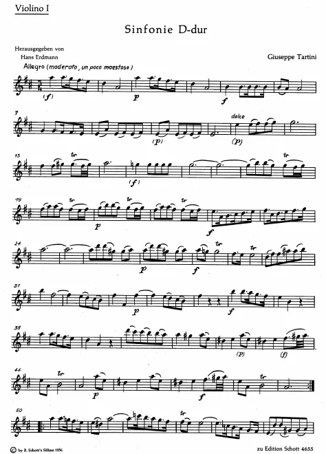 First page of Symphony in D major