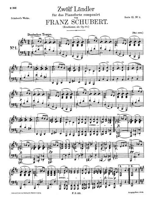 First page of 12 German Dances