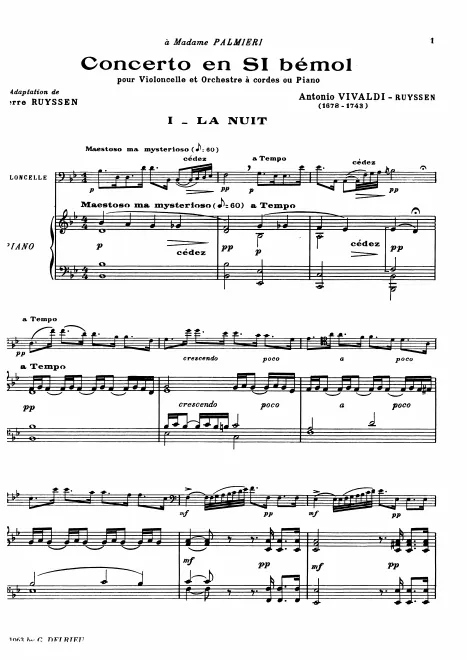 First page of Bassoon Concerto in B-flat major