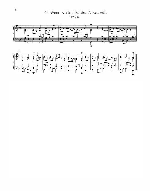 First page of Wenn wir in höchsten Nöten sein