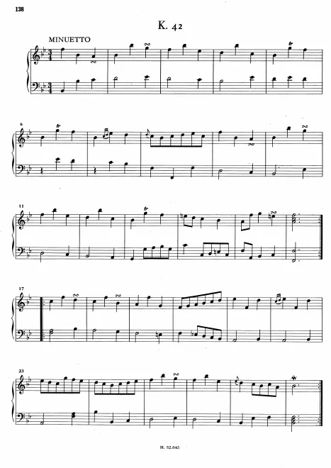 First page of Keyboard Sonata in B-flat major