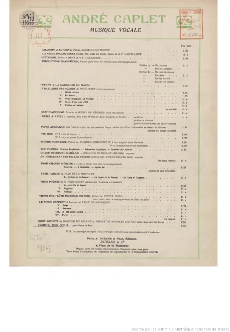 First page of Corbeille de fruits