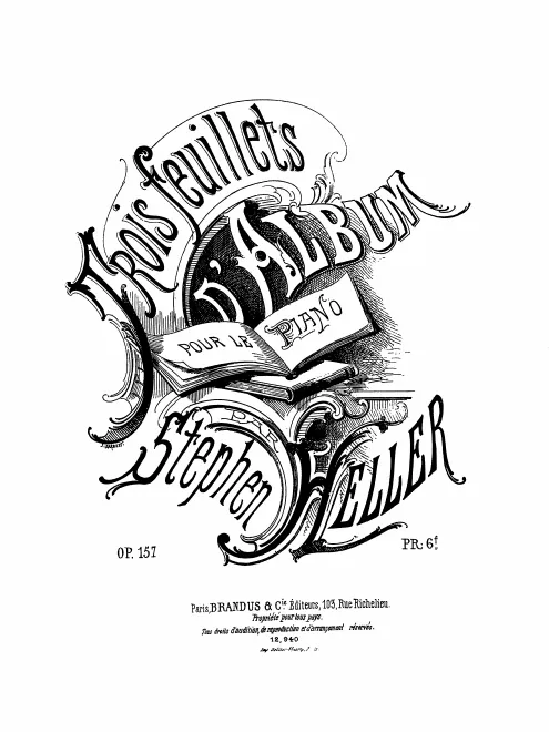 First page of 3 Feuillets d'album pour le piano