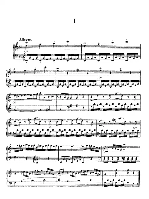 First page of Divertimento or Sonata