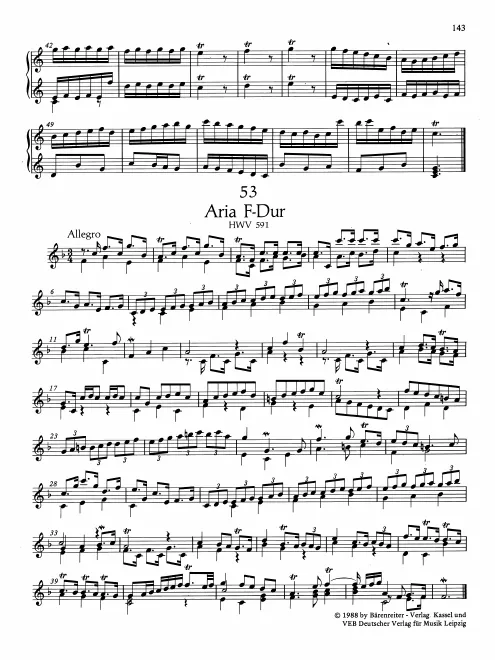 First page of Air in F major