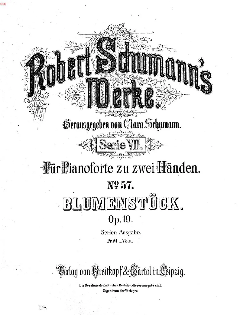 First page of Blumenstück