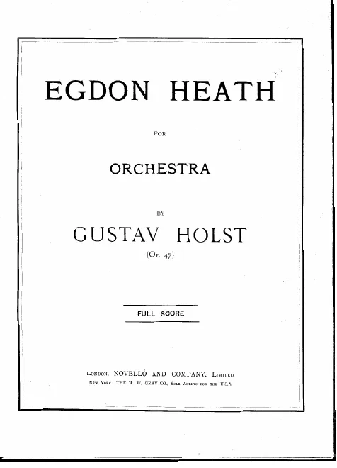 First page of Egdon Heath