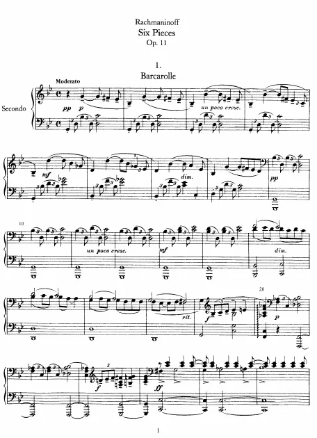 First page of 6 Morceaux