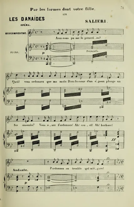 First page of Les Danaïdes