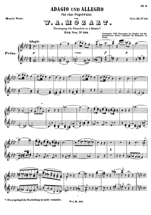 First page of Adagio and Allegro