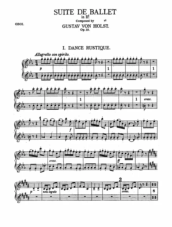 First page of Suite de Ballet