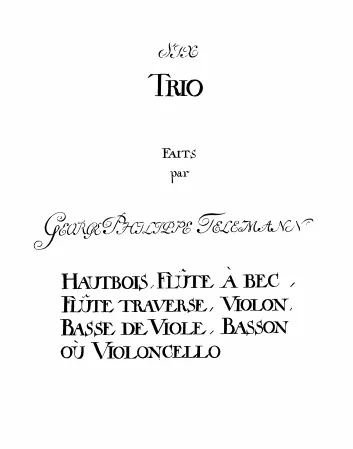 First page of Trio Sonata in B-flat major