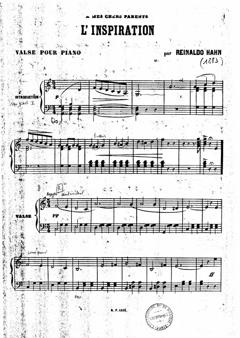 First page of L’inspiration