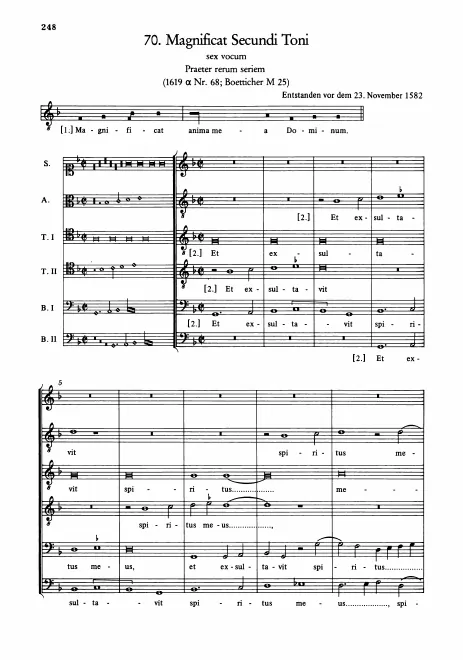 First page of Magnificat secundi toni