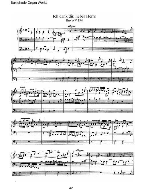 First page of Ich dank dir, lieber Herre