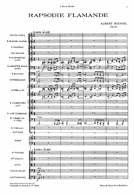 First page of Rapsodie flamande