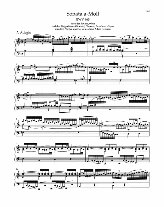 First page of Sonata in a