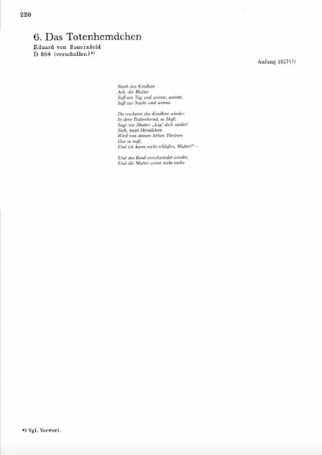 First page of Das Totenhemdchen