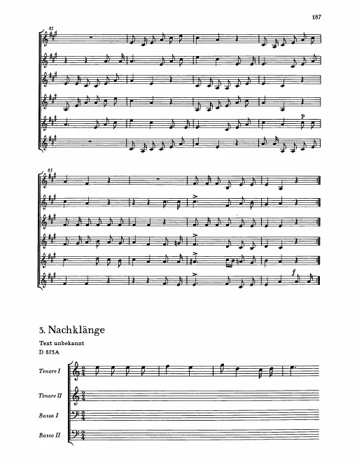 First page of Nachklänge