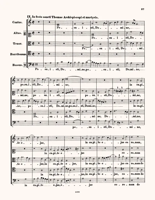 First page of Posuisti Domine