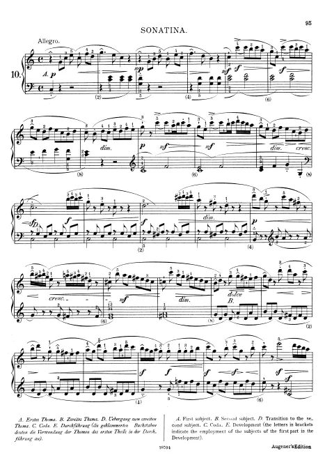 First page of Sonatina
