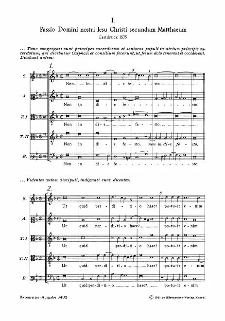First page of Passio Domini nostri Jesu Christi secundum Mattheum