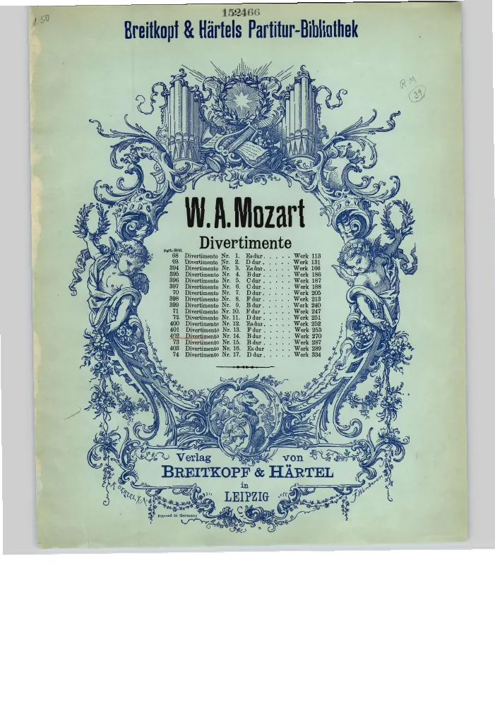 First page of Divertimento