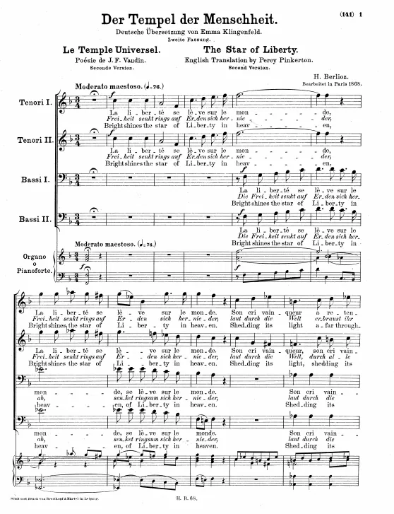 First page of Le temple universel