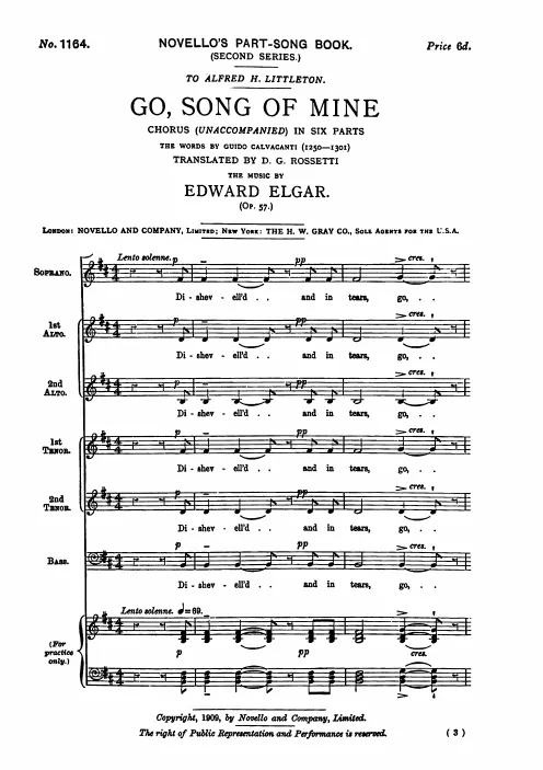 First page of Go, Song of Mine