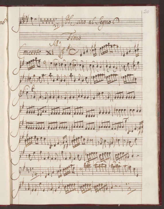 First page of Violin Concerto in E minor