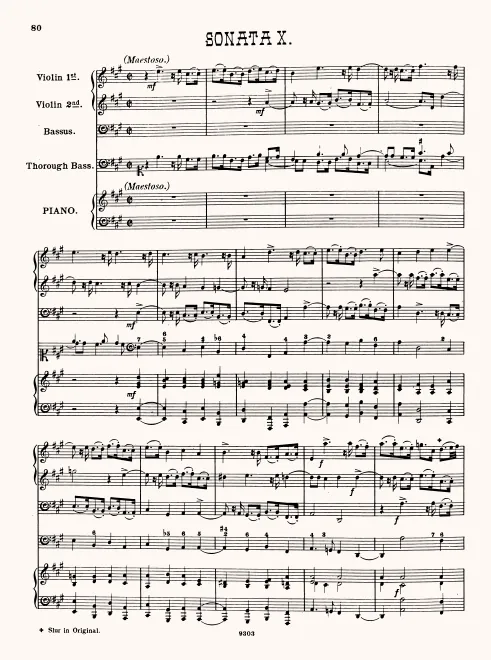 First page of Trio Sonata in A major