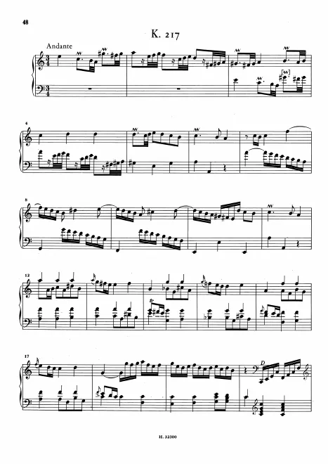 First page of Keyboard Sonata in A minor